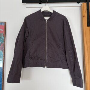 Aritzia Babaton Gunmetal grey Boxy Jacket Bomber size Large